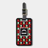 Étiquette À Bagage Drapeau personnalisé UAE Émirats arabes unis perso (Devant Vertical)