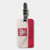 ÉTIQUETTE À BAGAGE DRAPEAU POLONAIS ET BALISE D'ANGLE (Devant Vertical)