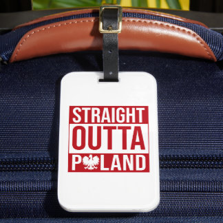 Étiquette À Bagage Drapeau Polska cool droit devant Pologne
