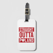 Étiquette À Bagage Drapeau Polska cool droit devant Pologne (Devant Vertical)