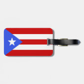 Étiquette À Bagage Drapeau Porto Rico (Dos horizontal)