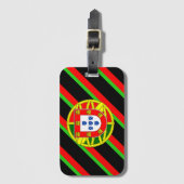 Étiquette À Bagage Drapeau portugais de rayures (Devant Vertical)
