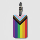 Étiquette À Bagage Drapeau progressiste LGBTQIA (Devant Vertical)