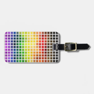 Étiquette À Bagage Drapeau Quirky Boho Plaid Coloré Gay Rainbow Pride