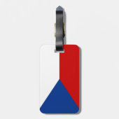 Étiquette À Bagage Drapeau République tchèque (Dos Vertical)