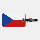 Étiquette À Bagage Drapeau République tchèque (Dos horizontal)