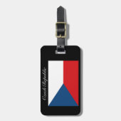 Étiquette À Bagage Drapeau République tchèque - Ceska Republika (Devant Vertical)