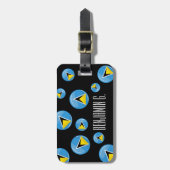 Étiquette À Bagage Drapeau rond de Sainte-Lucie (Devant Vertical)