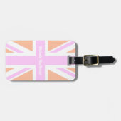 Étiquette À Bagage Drapeau rose et orange du Royaume-Uni / Union Jack (Devant horizontal)