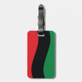 Étiquette À Bagage Drapeau rouge, noir et vert (Dos Vertical)