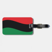 Étiquette À Bagage Drapeau rouge, noir et vert (Dos horizontal)