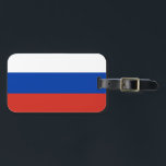 Étiquette À Bagage Drapeau russe<br><div class="desc">Balise de bagage du drapeau russe</div>