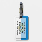 Étiquette À Bagage Drapeau San Marino Easy ID Personnel (Dos Vertical)