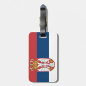 Étiquette À Bagage Drapeau Serbie (Dos Vertical)