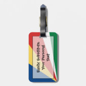 Étiquette À Bagage Drapeau seychellois Easy ID Personal (Dos Vertical)