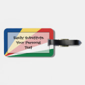 Étiquette À Bagage Drapeau seychellois Easy ID Personal (Dos horizontal)