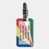 Étiquette À Bagage Drapeau seychellois Easy ID Personal (Devant Vertical)