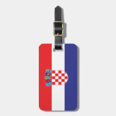 Étiquette À Bagage Drapeau simple de la Croatie (Devant Vertical)