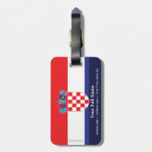 Étiquette À Bagage Drapeau simple de la Croatie (Dos Vertical)