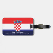Étiquette À Bagage Drapeau simple de la Croatie (Dos horizontal)