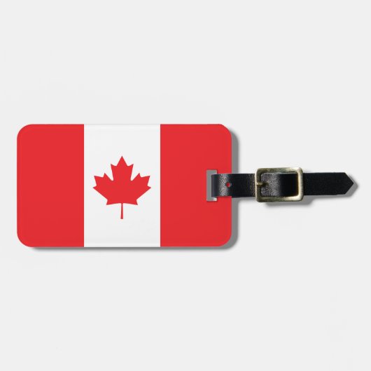 Étiquette À Bagage Drapeau simple du Canada (Devant horizontal)