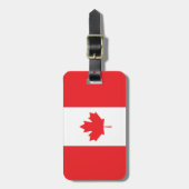 Étiquette À Bagage Drapeau simple du Canada (Devant Vertical)