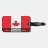 Étiquette À Bagage Drapeau simple du Canada (Dos horizontal)
