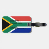 Étiquette À Bagage drapeau sud-africain (Dos horizontal)