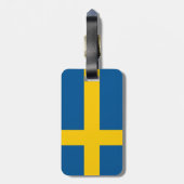 Étiquette À Bagage Drapeau Suède (Dos Vertical)