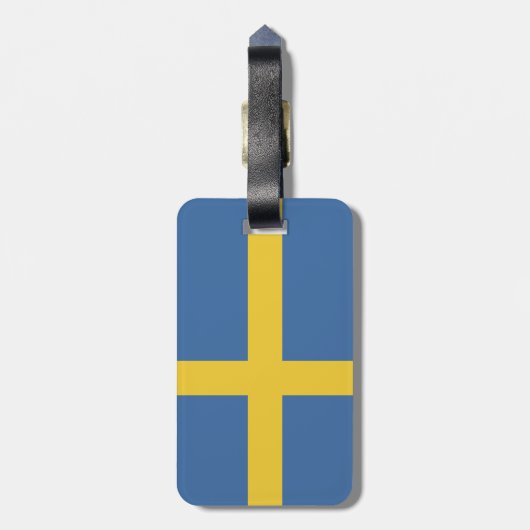 Étiquette À Bagage Drapeau suédois (Dos Vertical)