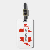 Étiquette À Bagage Drapeau Suisse (Devant Vertical)