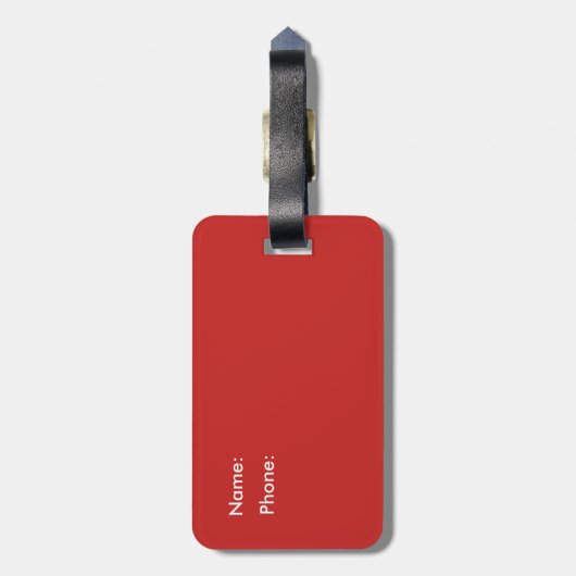 Étiquette À Bagage Drapeau Suisse (Dos Vertical)