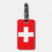 Étiquette À Bagage Drapeau suisse (Dos Vertical)