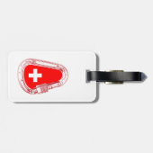 Étiquette À Bagage Drapeau Suisse Escalade carabiner (Dos horizontal)