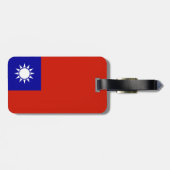 Étiquette À Bagage Drapeau taïwanais (Dos horizontal)