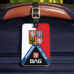 Étiquette À Bagage Drapeau tchèque, étiquettes de sac, République tch