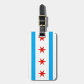 Étiquette À Bagage Drapeau traditionnel de Chicago (Devant Vertical)