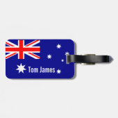 Étiquette À Bagage Drapeau Très Cool D'Australie Avec Monogramme (Dos horizontal)