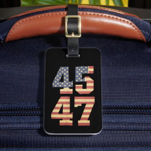 Étiquette À Bagage Drapeau Trump 45 47 Vintage Amérique USA
