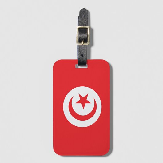 Étiquette À Bagage Drapeau tunisien (Devant Vertical)