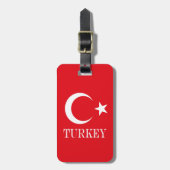 Étiquette À Bagage Drapeau turc (Devant Vertical)