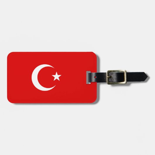 Étiquette À Bagage Drapeau turc (Devant horizontal)