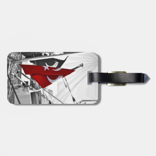 Étiquette À Bagage Drapeau turc - Al Sancak (Dos horizontal)
