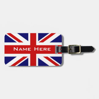 Étiquette À Bagage Drapeau U.k Très Cool The Union Jack Avec Monogram