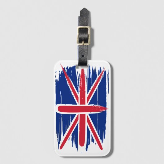 Étiquette À Bagage Drapeau Union Jack britannique de Bruxelles (Devant Vertical)