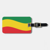 Étiquette À Bagage Drapeau vert, or (jaune) et rouge (Devant horizontal)