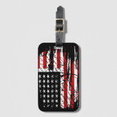 Étiquette À Bagage Drapeau vintage (Devant Vertical)