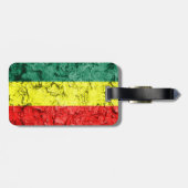 Étiquette À Bagage Drapeau vintage de rasta (Dos horizontal)