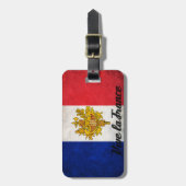 Étiquette À Bagage Drapeau Vive La France (Devant Vertical)