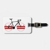 Étiquette À Bagage Drapeau Washington D.C. Cyclisme (Devant horizontal)